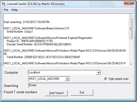 licensecrawler 사용방법