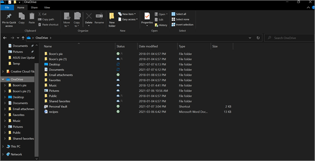 원드라이브를 선택