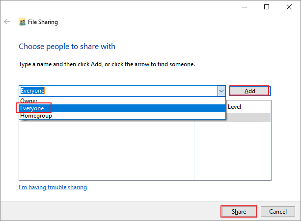 lan 2에서 파일 공유