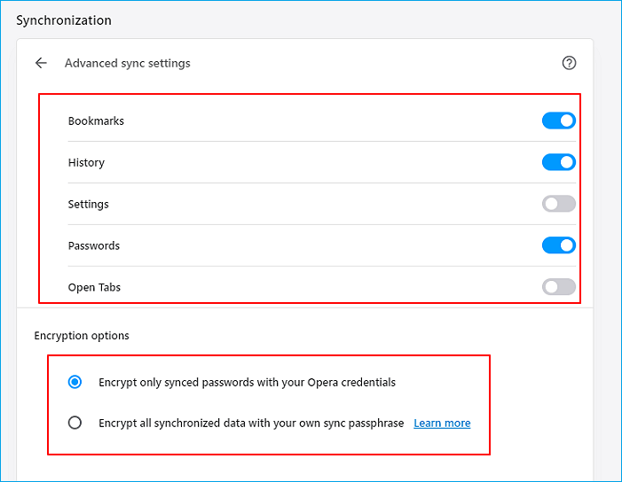 오페라 북마크를 새 PC로 전송6