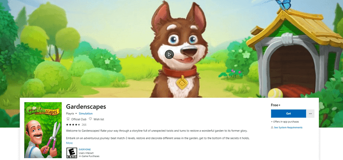 Microsoft Store 게임 위치