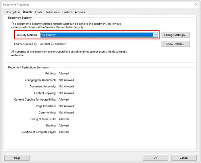 abobe-pdf-reader 암호 제거