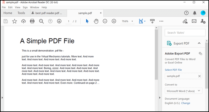 Windows 용 adobe acrobat pdf 리더