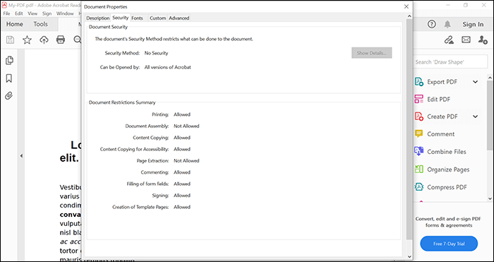 Adobe Reader를 사용하여 보안 PDF를 인쇄하는 방법