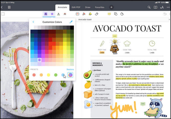 ipad 및 iphone에서 readle의 문서