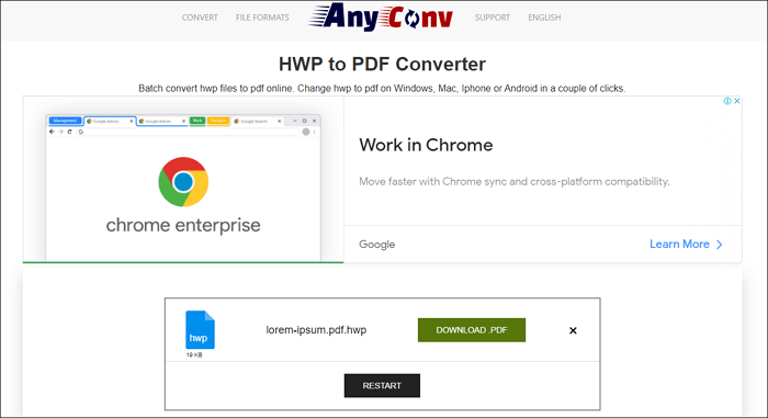 Anyconv hwp를 pdf로