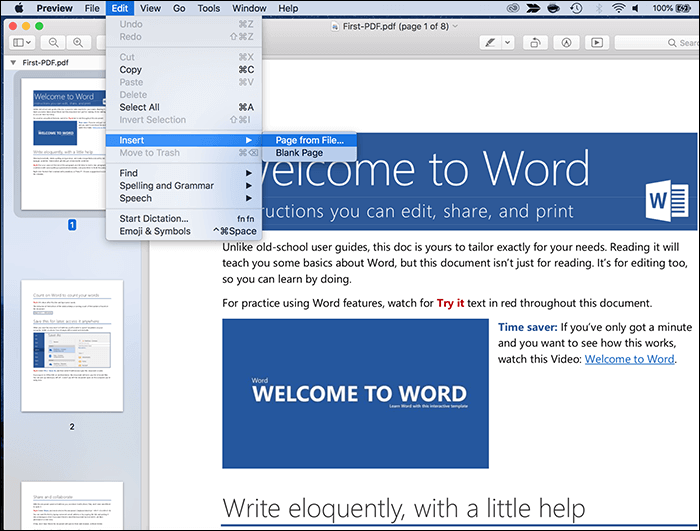 Mac에서 미리보기로 PDF를 병합하는 방법