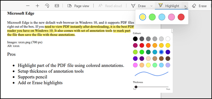 Windows 용 Microsoft Edge PDF 리더
