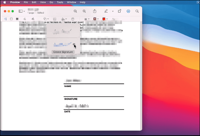 mac 미리보기 서명
