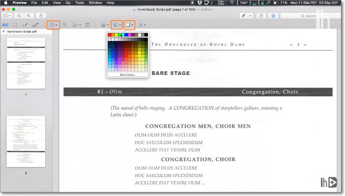 미리보기에서 화이트 아웃