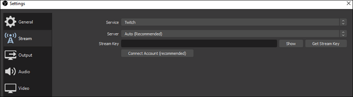 obs에 스트림 키 추가