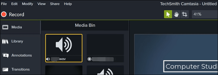 캠타시아 녹화 화면