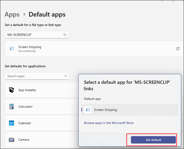 스니핑 도구를 화면 스니핑으로 변경