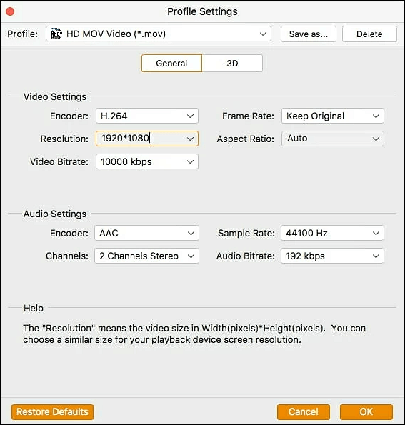 MP4를 MOV로 변환
