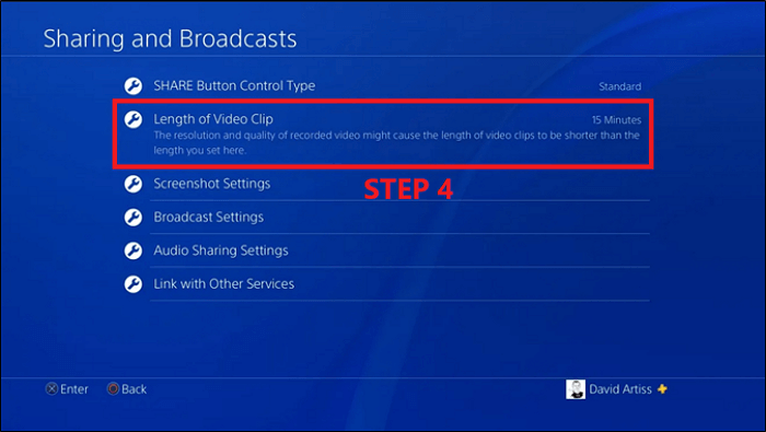 비디오 클립의 길이 선택