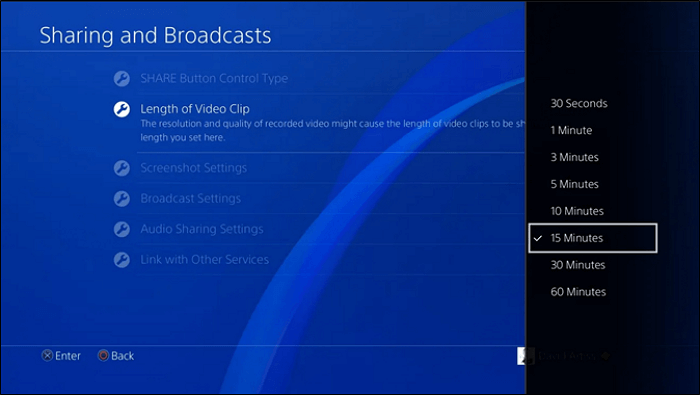 동영상 길이 선택