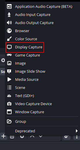 obs 디스플레이 캡처 소스