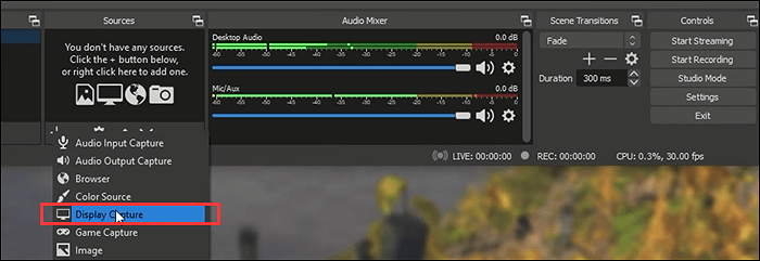 obs 디스플레이 캡처