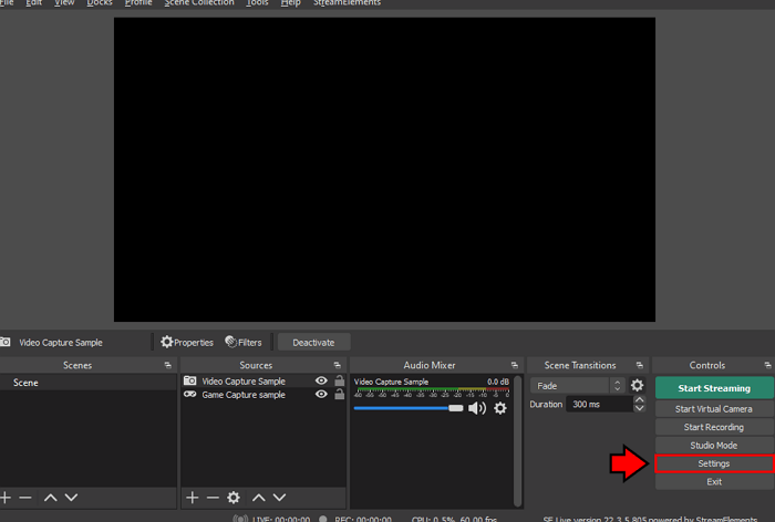 OBS 게임플레이 녹화 시작