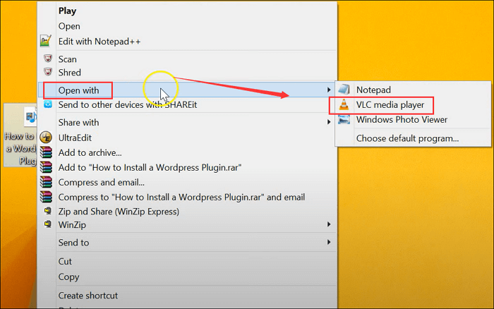 VLC를 통해 FLV 열기