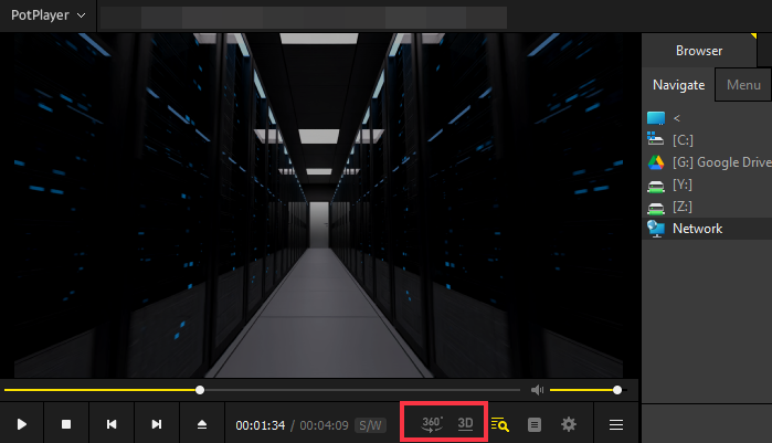 팟플레이어 VR 기능