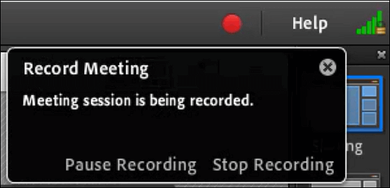Adobe Connect 녹음 시작