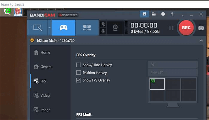 녹화의 FPS를 선택하세요