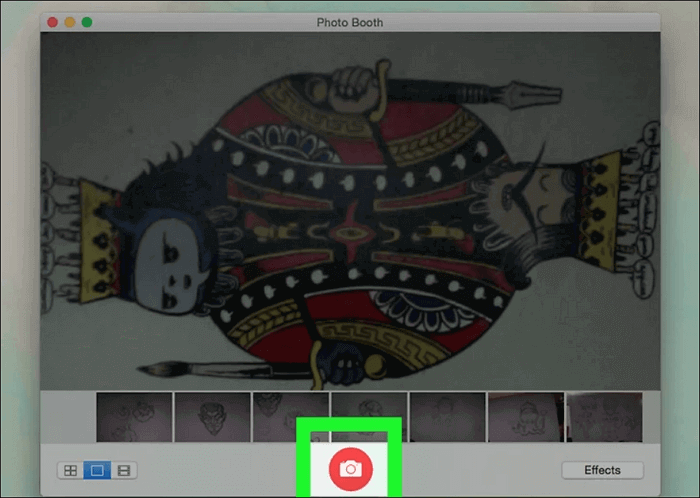 포토 부스에서 사진 찍기